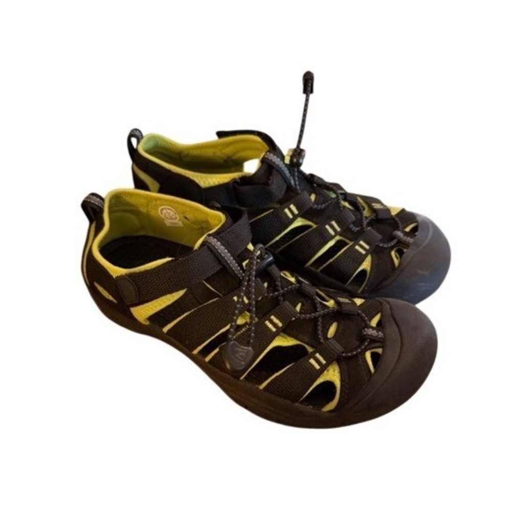 Keen Newport H2 Mens 7 Water Sandals‎ Black Yellow Hiking Shoes